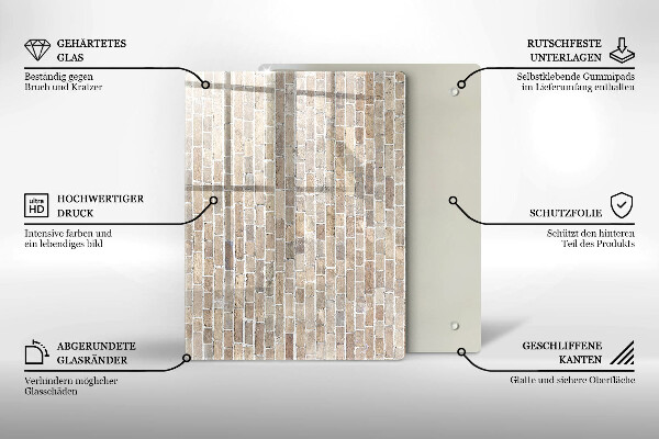 Protège plaque de cuisson Mur de briques lumineuses