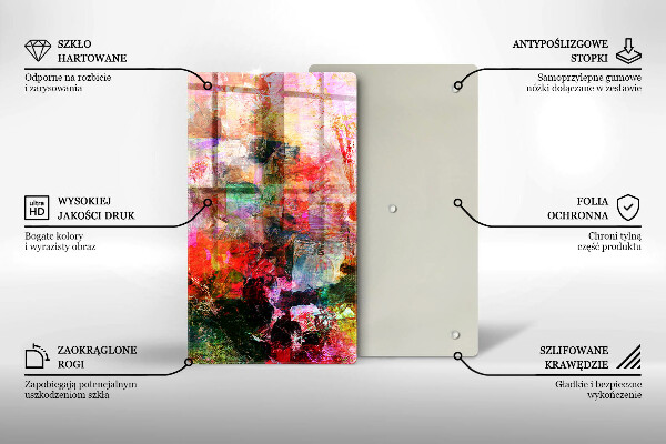 Protège plaque de cuisson Peinture abstraite