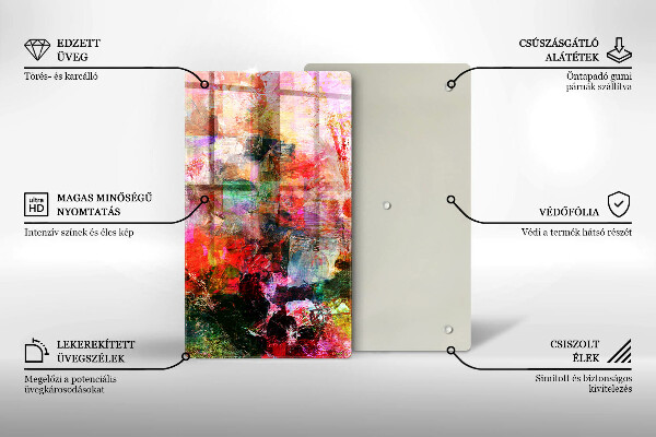 Protège plaque de cuisson Peinture abstraite