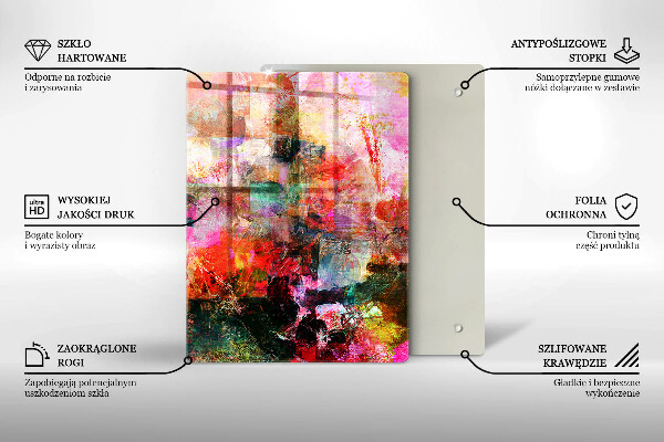 Protège plaque de cuisson Peinture abstraite