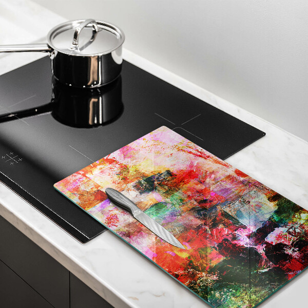 Protège plaque de cuisson Peinture abstraite