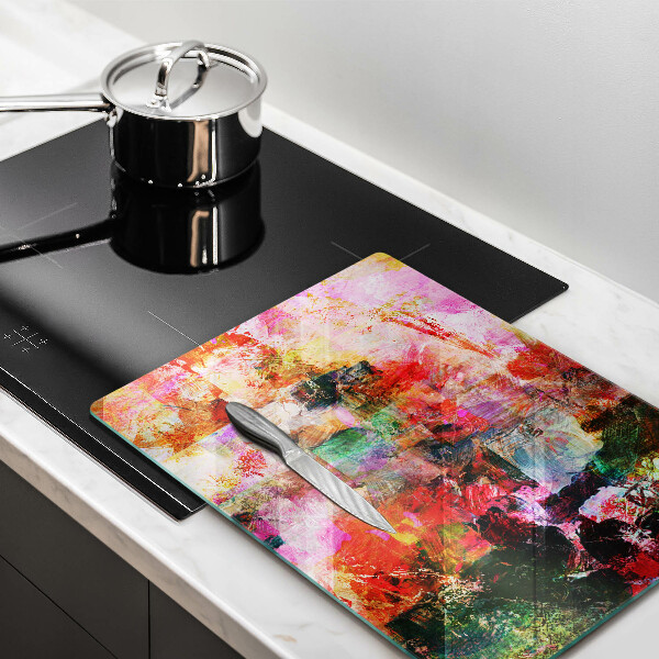 Protège plaque de cuisson Peinture abstraite