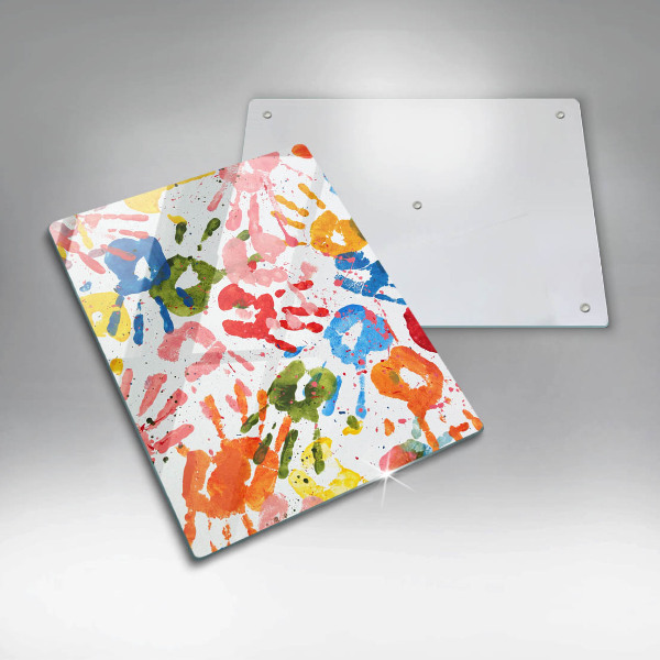 Protège plaque de cuisson Traces de mains d'enfants