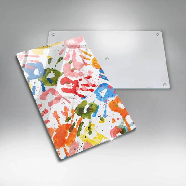 Protège plaque de cuisson Traces de mains d'enfants