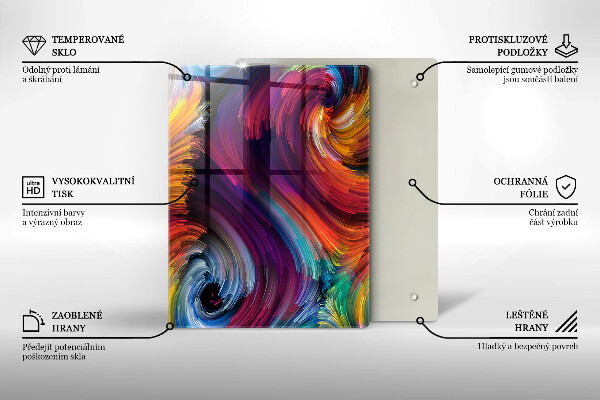 Protège plaque de cuisson Des reflets colorés