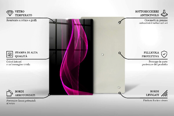 Protège plaque de cuisson Abstraction rose