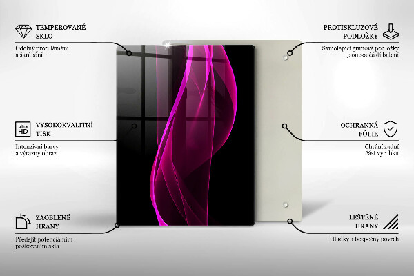 Protège plaque de cuisson Abstraction rose