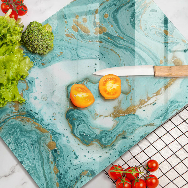 Protège plaque de cuisson Abstraction bleue