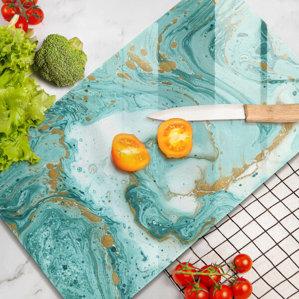 Protège plaque de cuisson Abstraction bleue