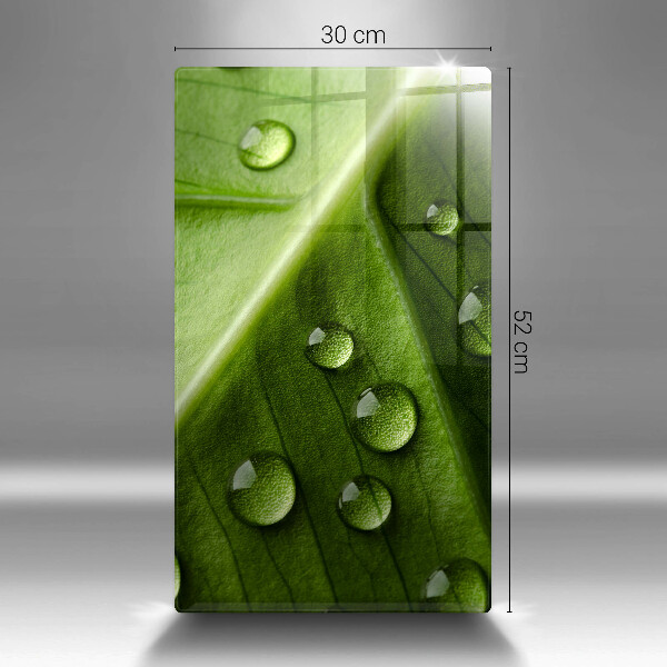 Protège plaque de cuisson Nature rosée et feuille