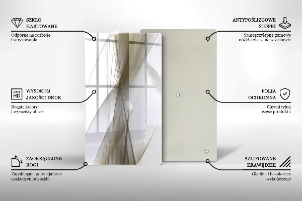 Protège plaque de cuisson Conception de lignes abstraites