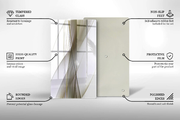 Protège plaque de cuisson Conception de lignes abstraites