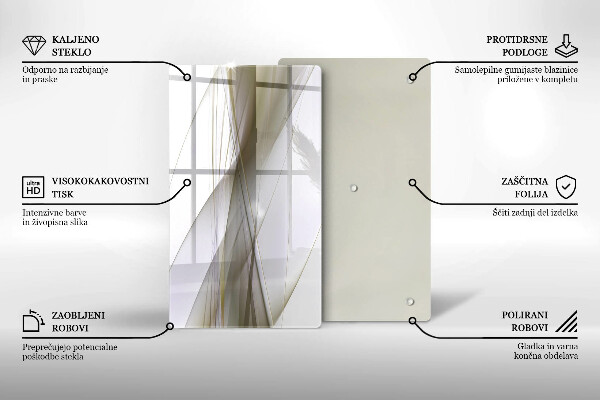 Protège plaque de cuisson Conception de lignes abstraites