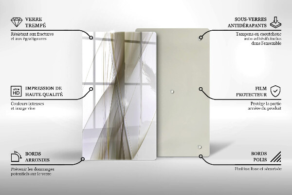 Protège plaque de cuisson Conception de lignes abstraites