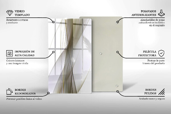 Protège plaque de cuisson Conception de lignes abstraites