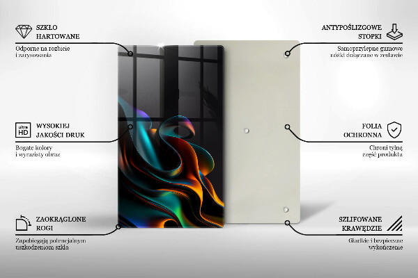 Protège plaque de cuisson Abstraction colorée