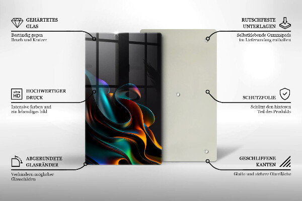 Protège plaque de cuisson Abstraction colorée