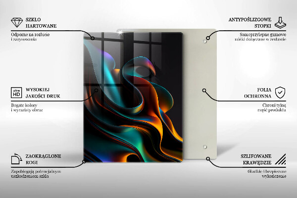 Protège plaque de cuisson Abstraction colorée