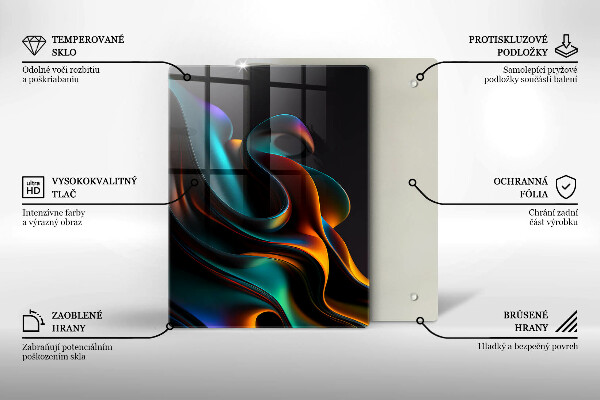 Protège plaque de cuisson Abstraction colorée