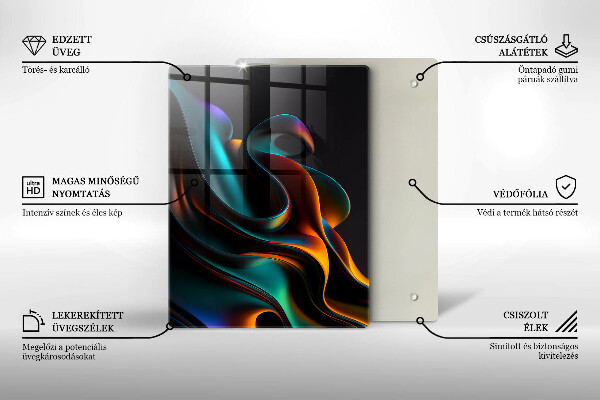 Protège plaque de cuisson Abstraction colorée