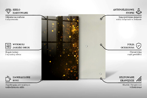 Protège plaque de cuisson Paillettes d'or