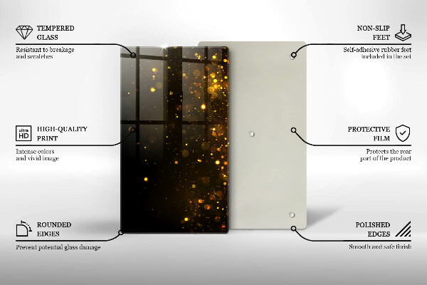 Protège plaque de cuisson Paillettes d'or