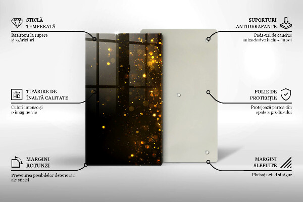 Protège plaque de cuisson Paillettes d'or