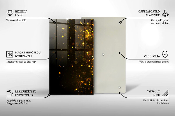 Protège plaque de cuisson Paillettes d'or