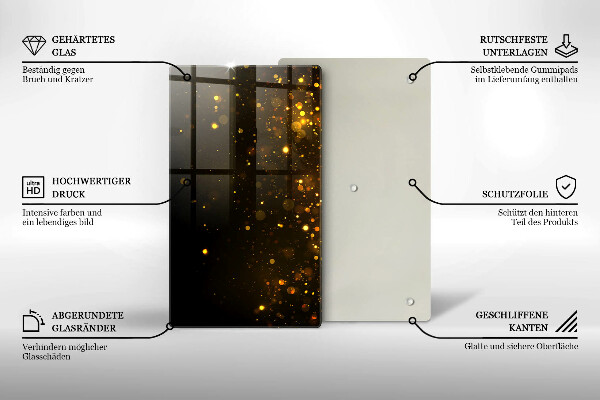 Protège plaque de cuisson Paillettes d'or