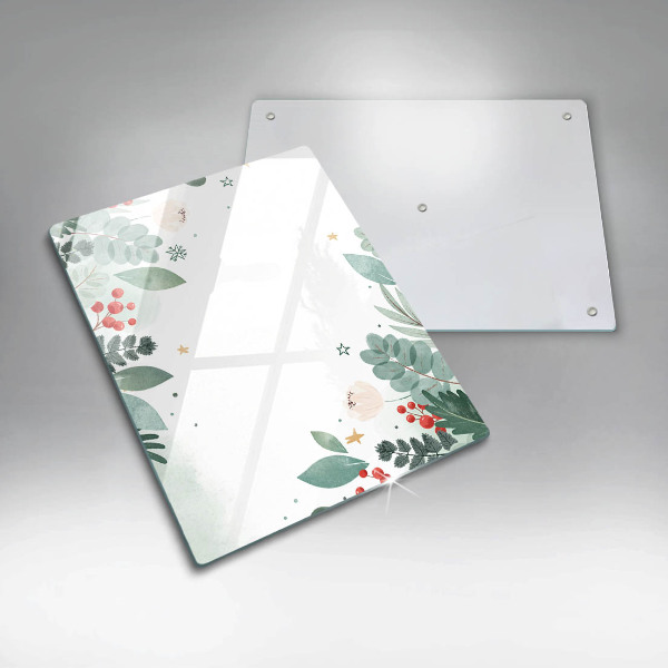 Protège plaque de cuisson Feuilles d'aquarelle