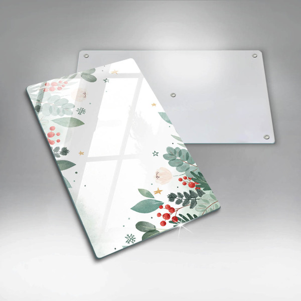 Protège plaque de cuisson Feuilles d'aquarelle
