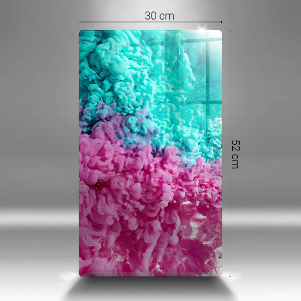 Protège plaque de cuisson Fumée rose turquoise