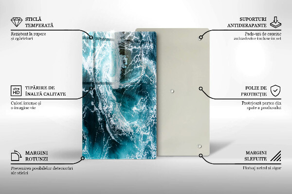 Protège plaque de cuisson Des vagues d'eau écumantes