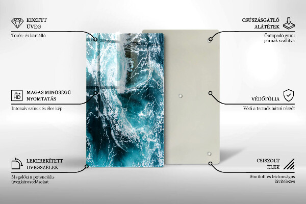 Protège plaque de cuisson Des vagues d'eau écumantes