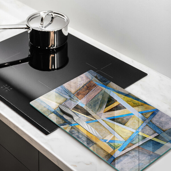 Protège plaque de cuisson Abstraction des lignes peintes