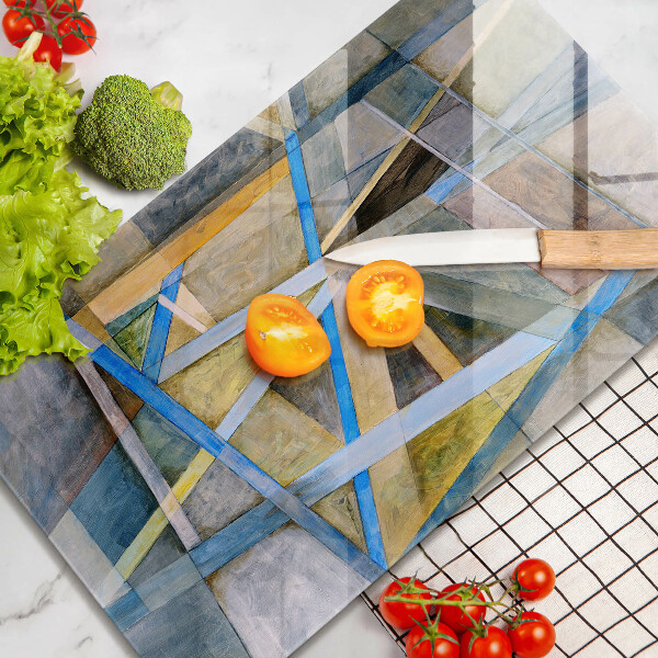 Protège plaque de cuisson Abstraction des lignes peintes