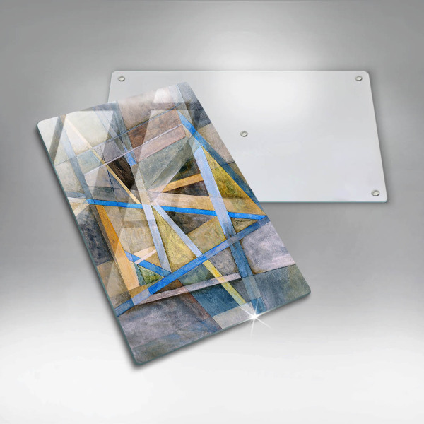 Protège plaque de cuisson Abstraction des lignes peintes