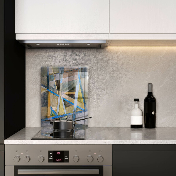 Protège plaque de cuisson Abstraction des lignes peintes
