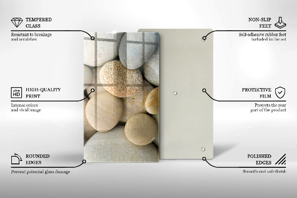 Protège plaque de cuisson Modèle de pierres ovales