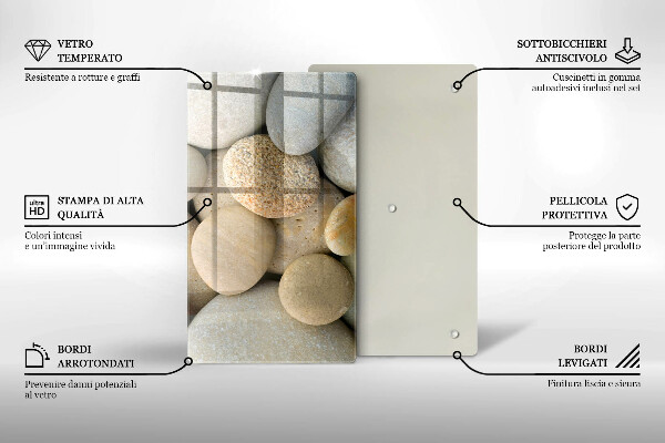 Protège plaque de cuisson Modèle de pierres ovales
