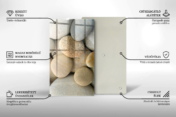 Protège plaque de cuisson Modèle de pierres ovales