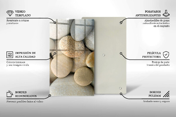 Protège plaque de cuisson Modèle de pierres ovales