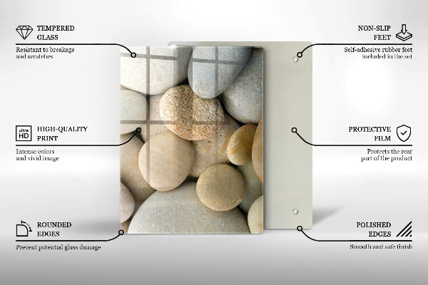 Protège plaque de cuisson Modèle de pierres ovales