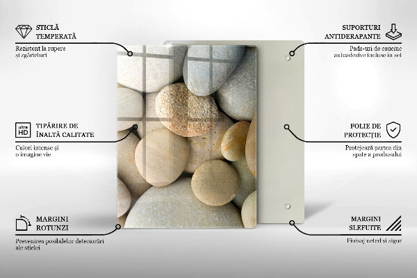 Protège plaque de cuisson Modèle de pierres ovales