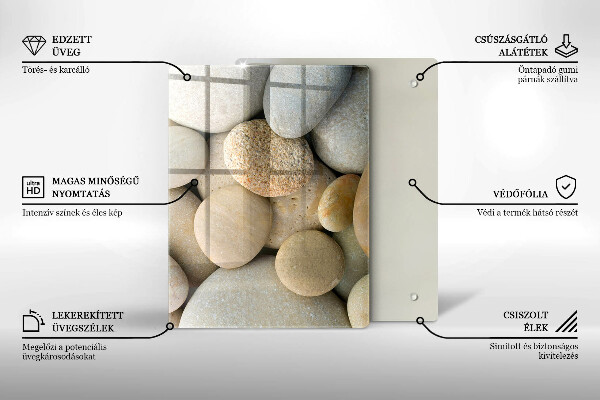 Protège plaque de cuisson Modèle de pierres ovales
