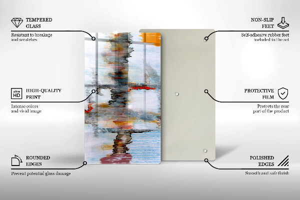 Protège plaque de cuisson Peintures abstraites