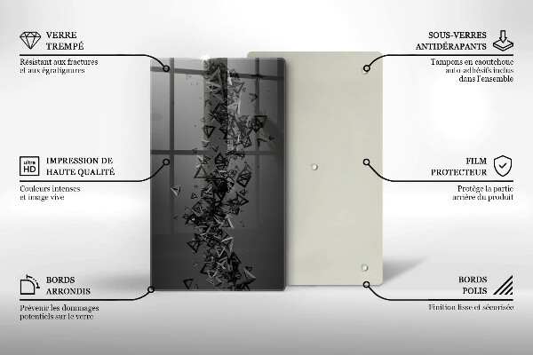 Protège plaque de cuisson Formes 3D abstraites