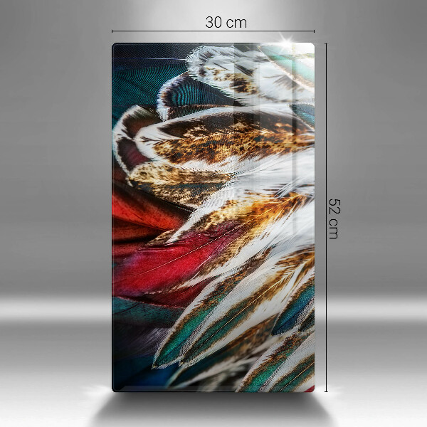 Protège plaque de cuisson Plumes d'oiseaux bohèmes