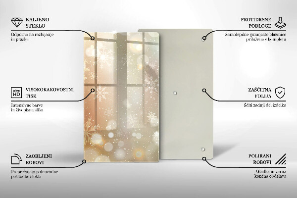 Protège plaque de cuisson Flocons de neige