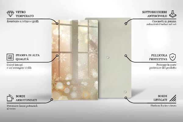 Protège plaque de cuisson Flocons de neige